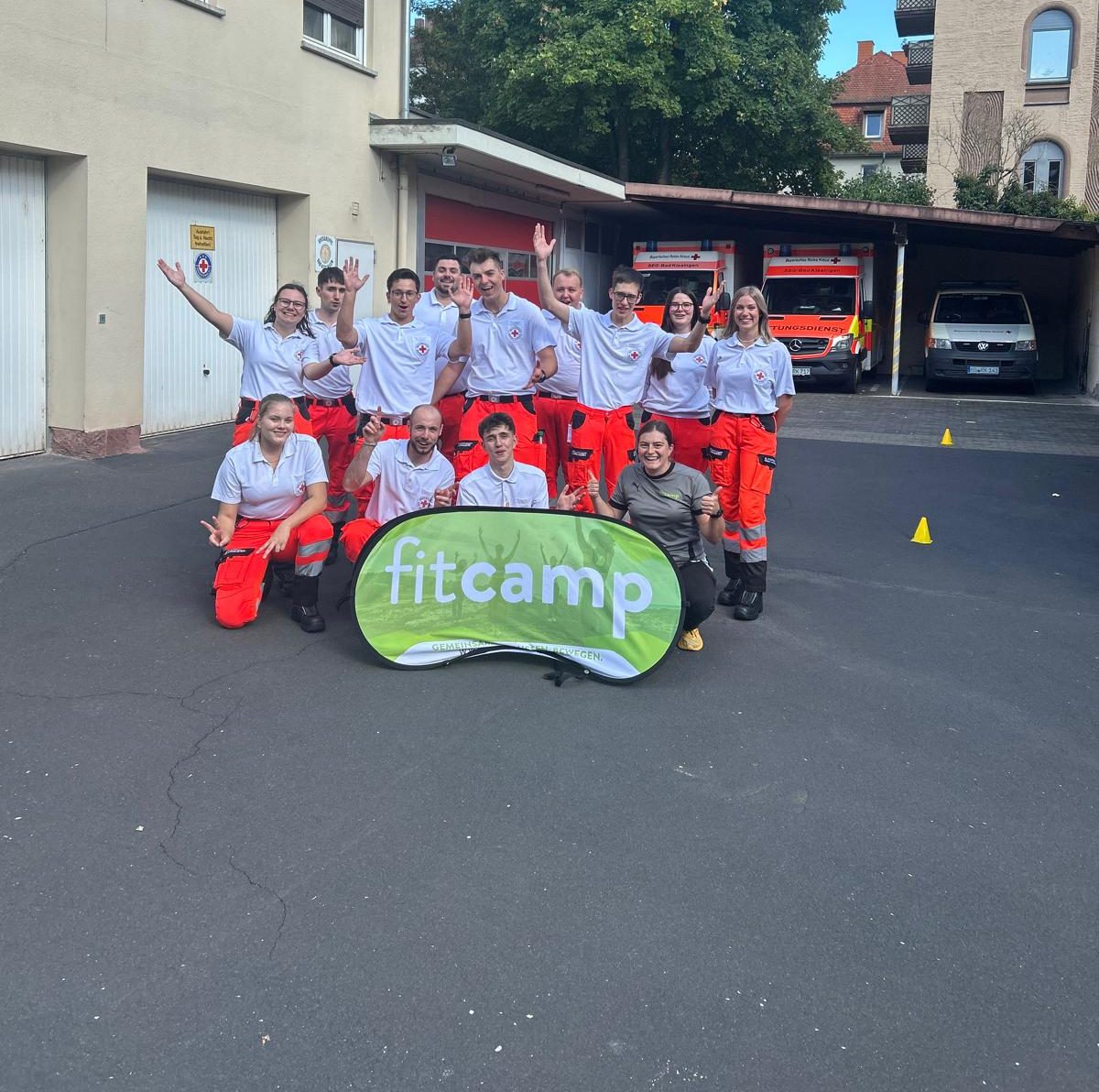 Fitnesskette fitcamp bei einer Einheit mit dem Bayerischen Roten Kreuz Bad Kissingen